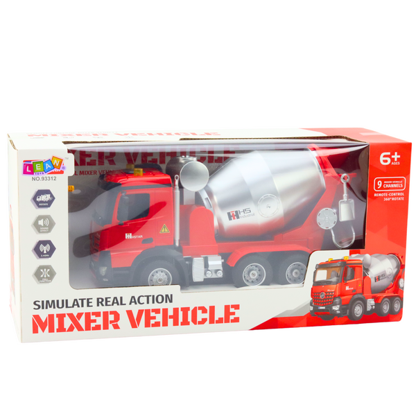 Ferngesteuerter RC-Baubetonmischer 2.4G 9CH Rot