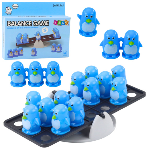 Blaues Pinguin-Balance-Lernspiel für Kinder