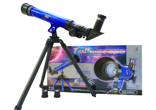 Educational Telescope Tripod Magnification 20x 30x 40 x Blue