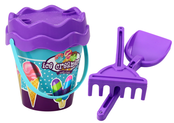 Sand Set, Bucket, Spatula, Rake, Watering Can, Ice Cream
