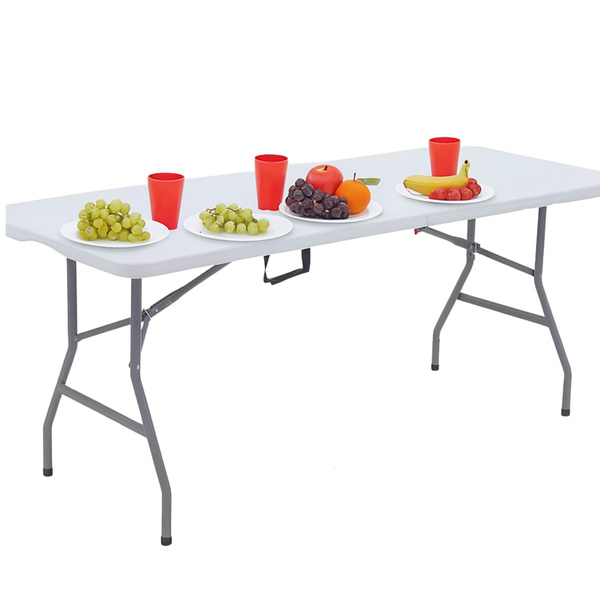 Folding Table With Lock Catering Banquet Table White 180 x 74 cm