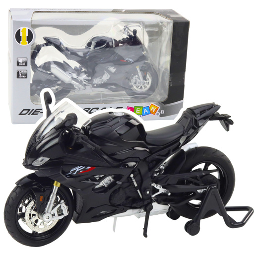 Sports Motorcycle Metal Lights Sounds Black S1000 1:12