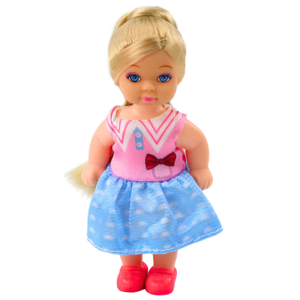 Mini Doll Set with Two Dogs, Bed, Food Bowl