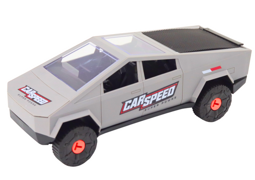 Set aus modernem Auto mit Quad zum Zerlegen zum Selbermachen, Grau