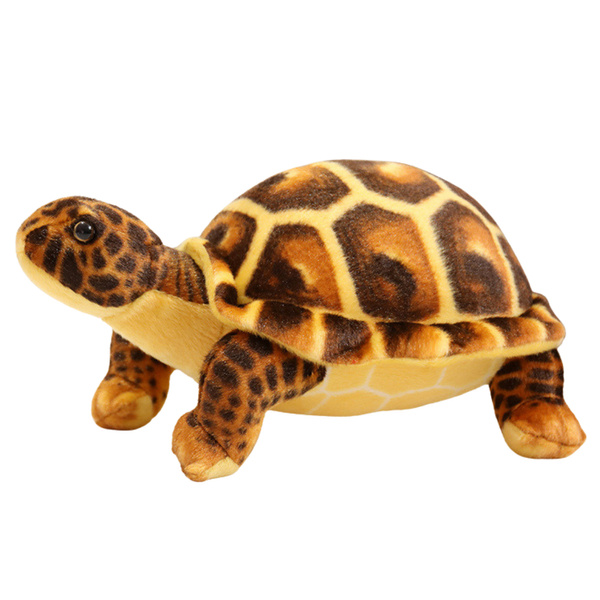 Plush Turtle Mascot Cuddly Toy Plushie Brown 25cm