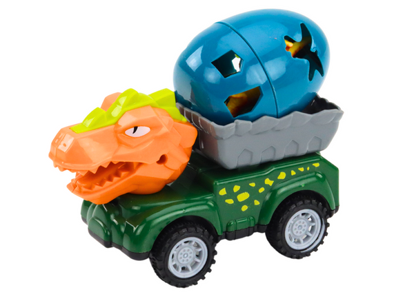 Auto Dinosaurier mit Ei Auto mit Anhänger Figuren Set 4-tlg.