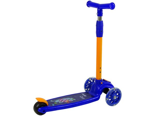 Dreirad Balance Scooter Leuchtende Räder Marineblau Katze