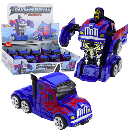 Truck Auto Robot 2in1 Drive Red Patterns Blue