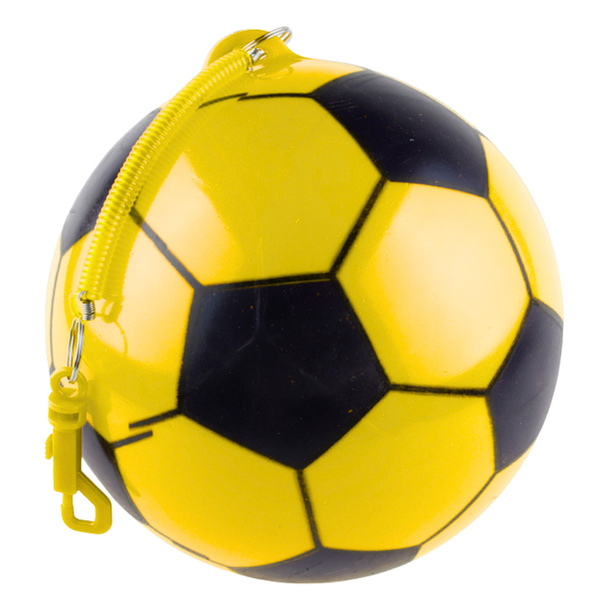 Federhalter für Fußball aus Gummi, gelb, 22 cm