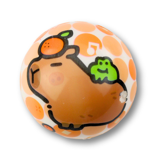 Schaumstoffball für Hüpfspaß, Capybara, 6,5 cm