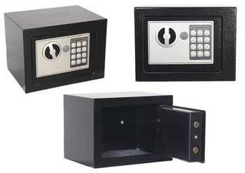 Electronic Safe Code Locker Steel Black