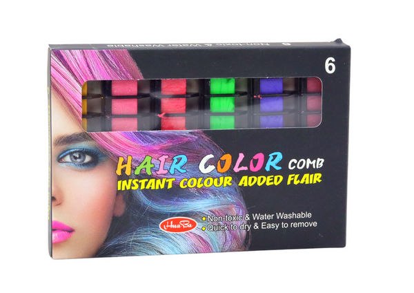 Chalk Hair Coloring Set 6 Pieces Shiny