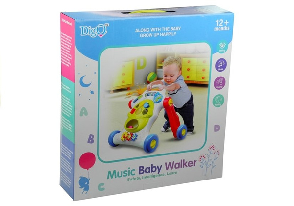 Bunter Pusher Pädagogischer Walker für Baby-Sound- und Lichteffekte