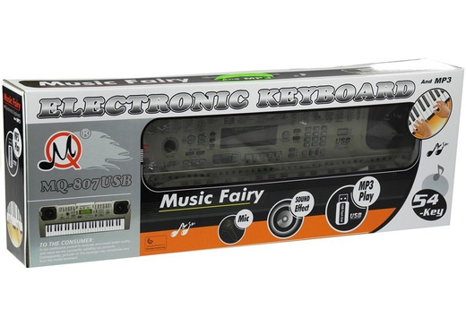 Keyboard Piano Klavier MQ807 54 Tasten LCD Anzeige Mikrofon USB Musik