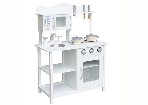 Wooden Kitchen Bella For Children White Accessories