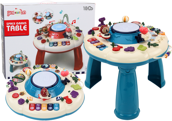 Interactive Educational Panel Table Piano Drum Blue