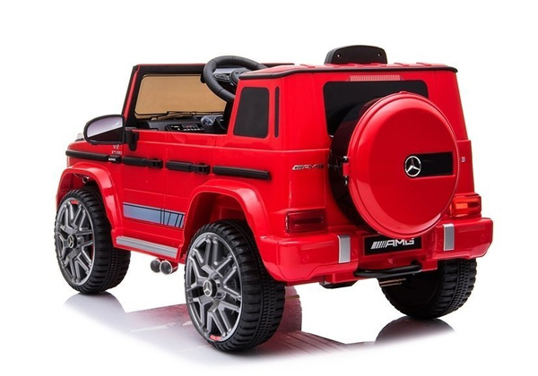 Kinderfahrzeug Mercedes G63 AMG Rot Ledersitz EVA-Reifen Kinderauto Fahrzeug