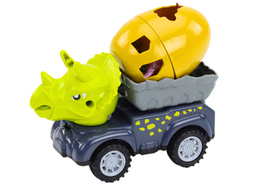 Auto Dinosaurier mit Ei Auto mit Anhänger Figuren Set 4-tlg.