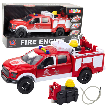 Fire Truck Firefighting Water Lights Sounds White Red 1:12