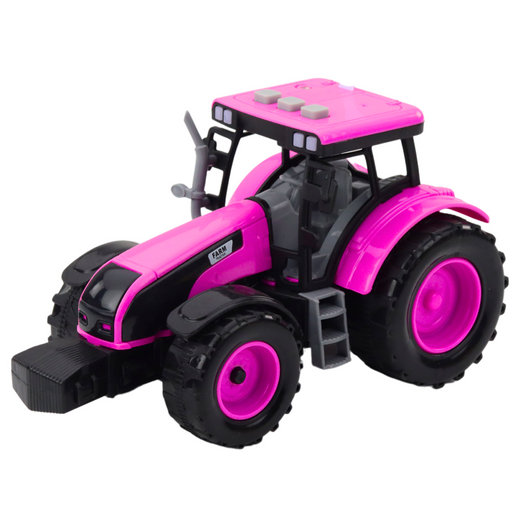 Battery Operated Farm Tractor Lights Sounds Pink