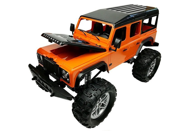 Remote Controlled Car Land Rover Defender R/C Orange 1:14