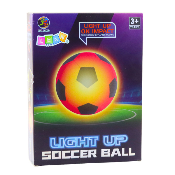 Lightweight Soccer Ball for Throwing and Kicking, Glowing Material, Black and White