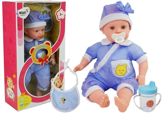 Puppe Baby 45 cm Blaue Kleidung