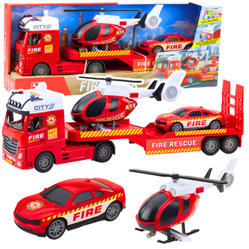 Fire Truck Helicopter Car Lights Sounds Set