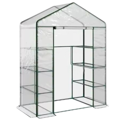 Mini Balcony Garden Greenhouse 4 Metal Shelves PVC Foil 195 x 143 x 73cm