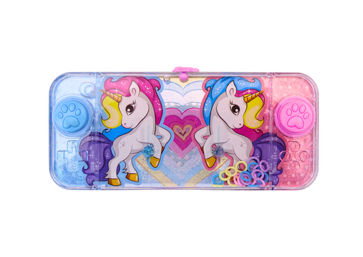 Wasserspiel-Arcade-Konsole, rosa Einhorn-Pad-Räder