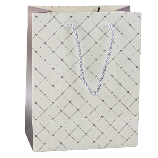 Geschenktüte Glänzende Herzen Papier 23 x 18 x 10,5 cm