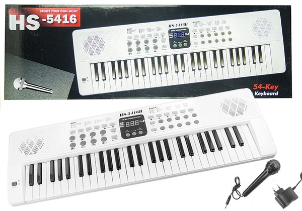Keyboard Organs HS5416 54 Keys White 70 cm