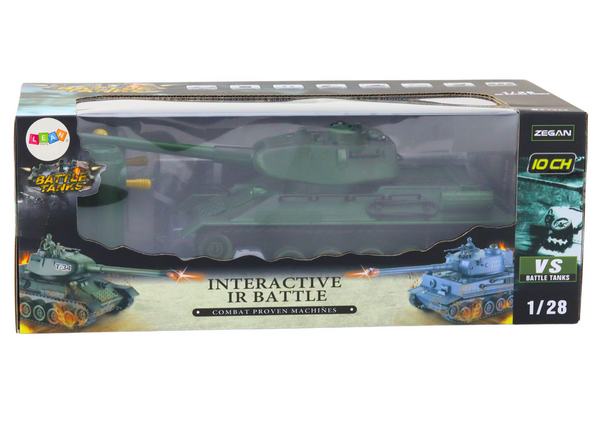 Remote Controlled Military Tank RC 1:28 Rotating Turret Green