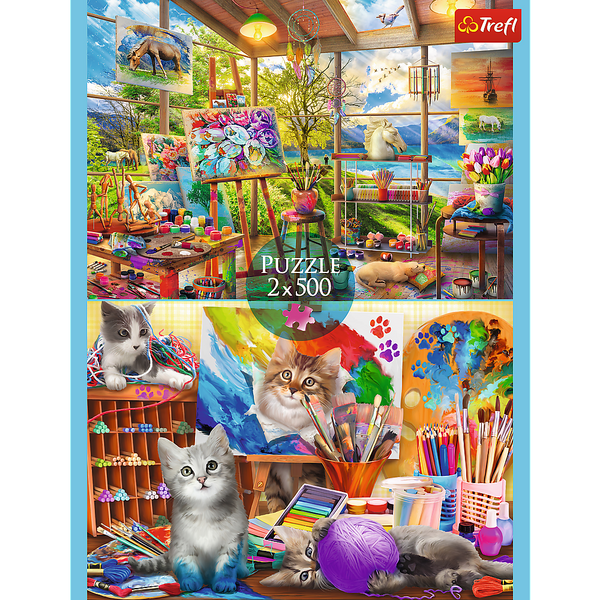 Puzzle - 2x500 - Kunst der Malerei FSC Mix 70% 37530