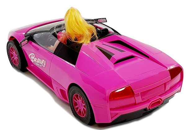 Sports car with a doll Dark Pink