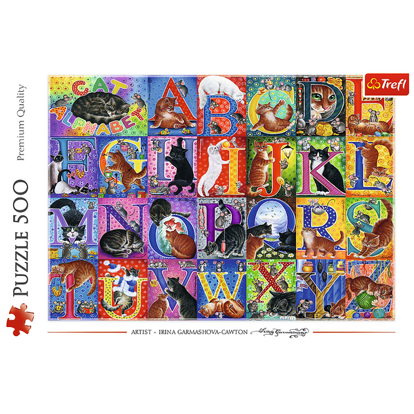 Puzzle - 500 - Koci alfabet - Trefl 37527