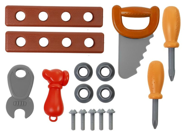 Werkzeugset im Koffer auf Rädern, Werkstattsäge, Schraubendreher