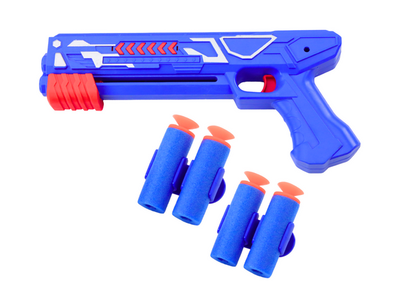 2in1 Dart Gun Flugzeugwerfer Blau