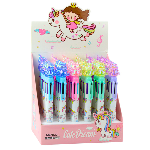 Multicolor Pen 6 Colors Unicorn Figure 0.7mm