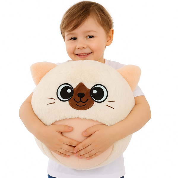 Hüpfball mit Wachstumsfunktion, weiß, Kätzchenmotiv, 50 cm