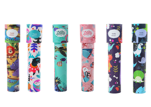 Kinder-Kaleidoskop-Muster, Farben, bunte Perlen