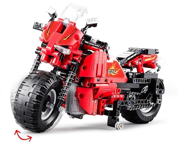 CADA Building Blocks Set Ferngesteuertes Motorrad 2.4G 484 Stück