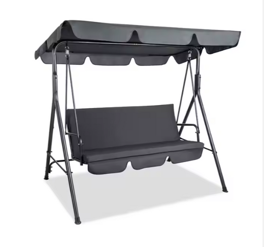 Drei-Personen-Gartenschaukel Schaukelkissen Matratze Grau