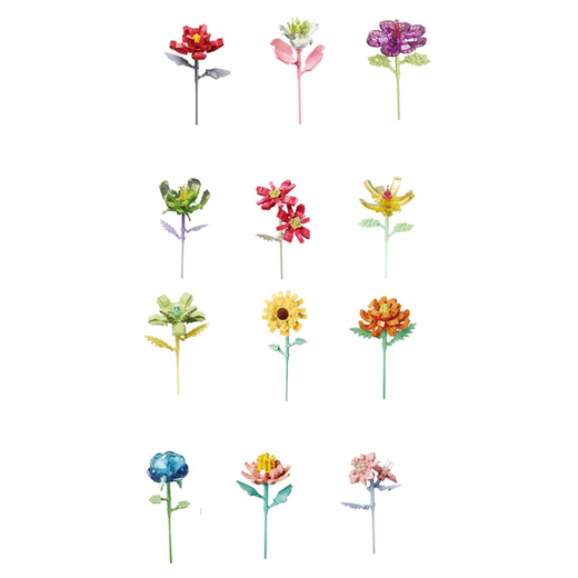 Construction Blocks Single Decorative Flower 71-106 pcs.
