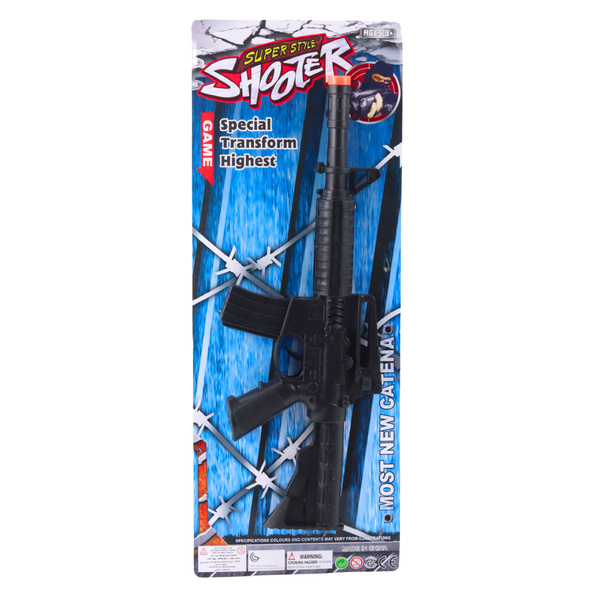 Spielzeuggewehr mit mechanischem Schussgeräusch, schwarz 32cm