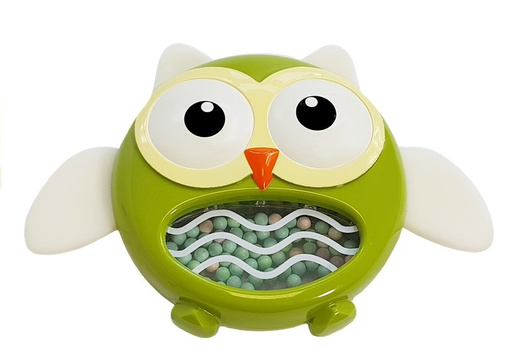Owl Rattle Teether Children's Toy Green