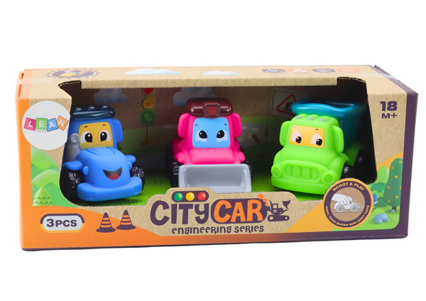 Set mit landwirtschaftlichen Fahrzeugen für Kleinkinder, weiches Gummi