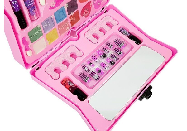 Suitcase With Cosmetics For Girls Eyeshadows Nail Polish