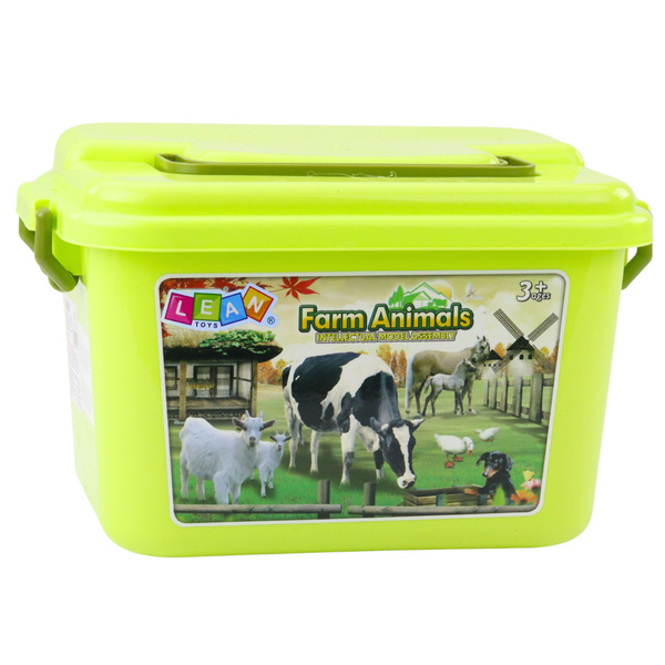 Set of Figures Animals Farm Plants Trees Chest 57 pcs