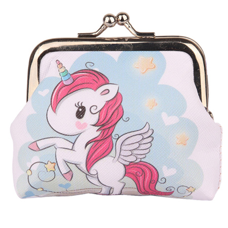 Kindergeldbörse Einhorn Sterne Metallverschluss 10x9cm
